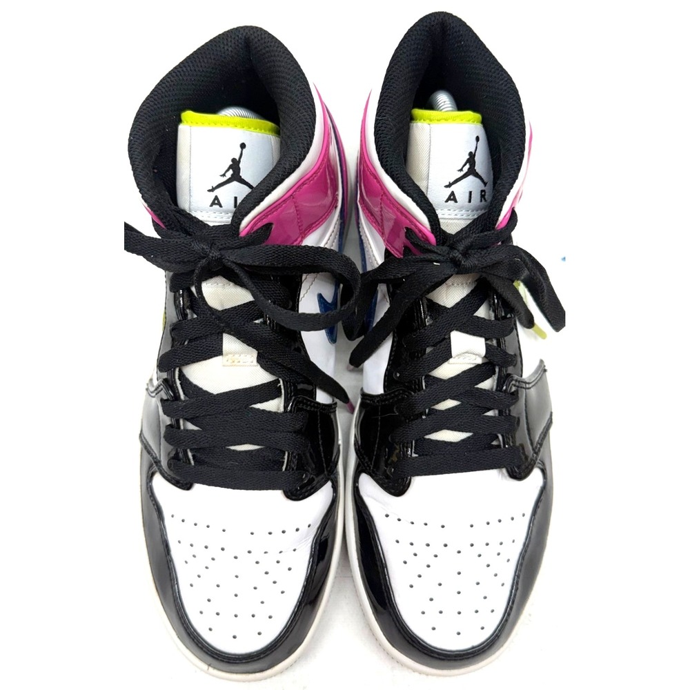 Air Jordan 1 SE Mid Cyber Active Fuchsia Shoes Size: 8 M / 9.5 W [CZ9834-100] - Picture 7 of 12